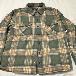 Dakine Green and Tan Plaid Shirt Jacket